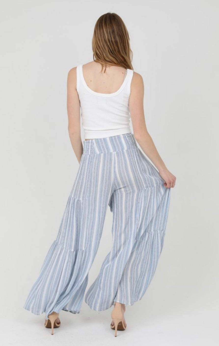 Striped Wide leg Pants