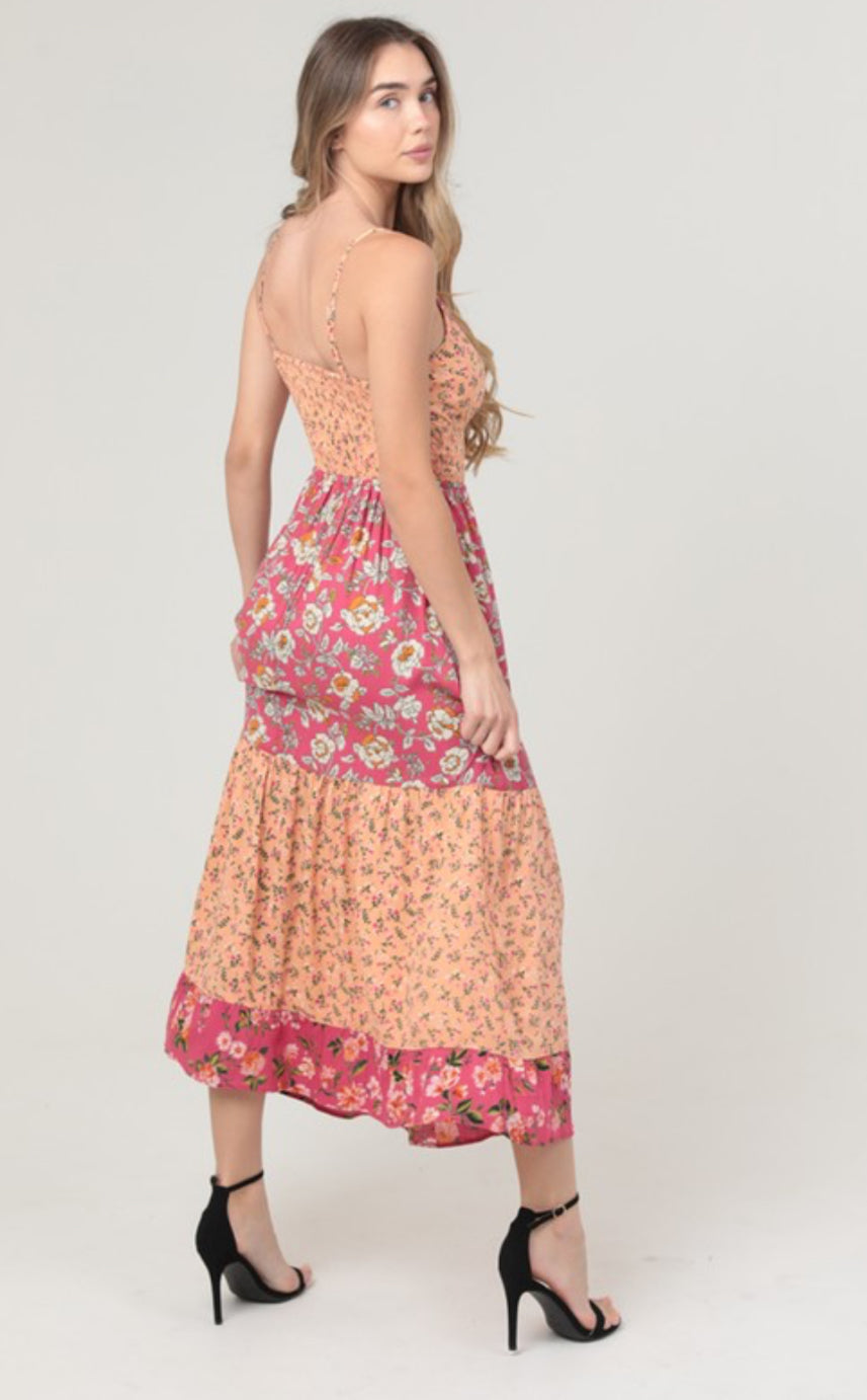 Cami Embroidery Tiered Maxi Dress with Pockets