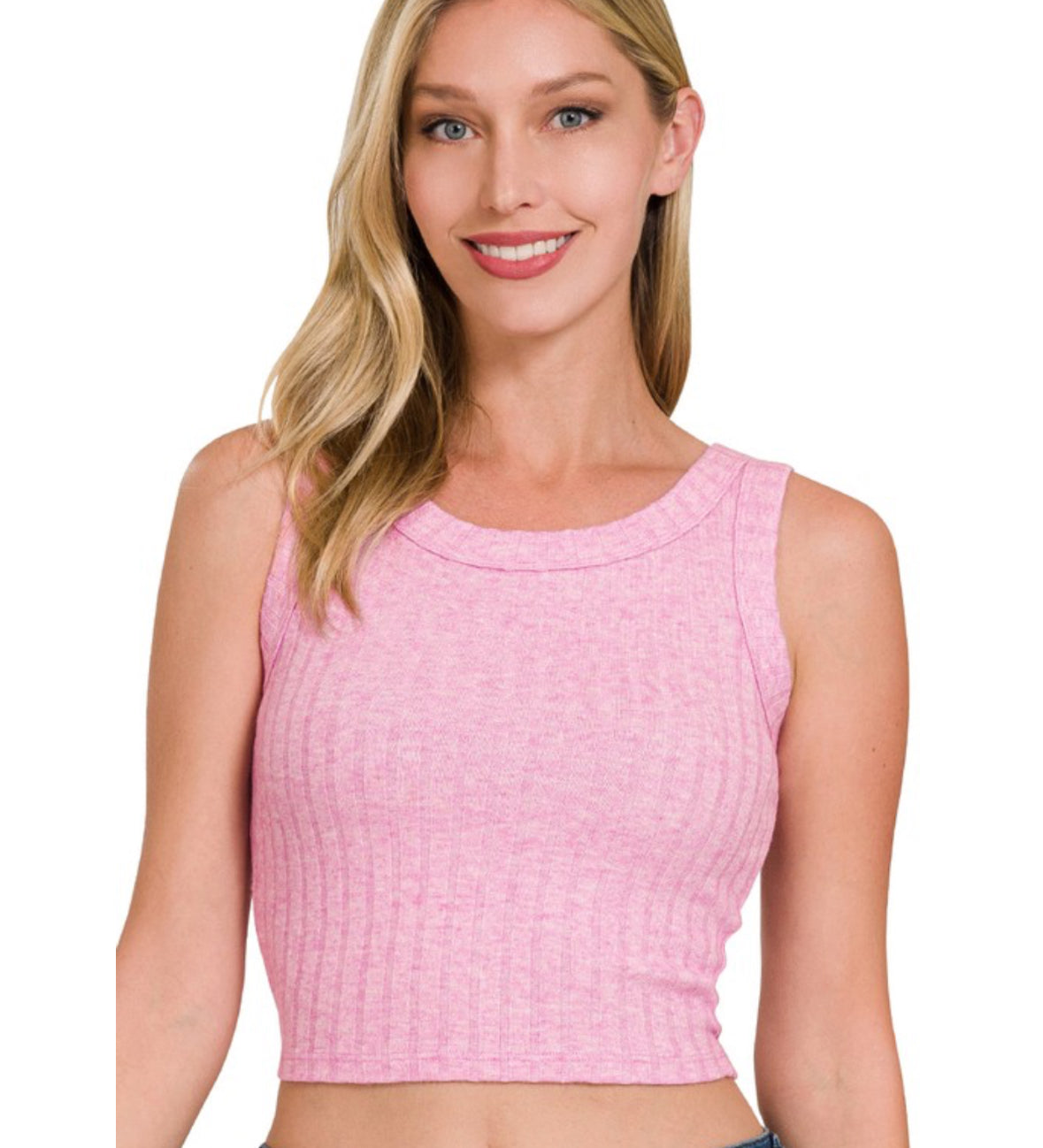 Boat Neck Ribbed Crop top