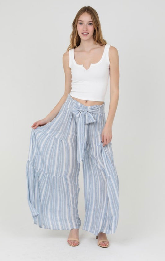 Striped Wide leg Pants