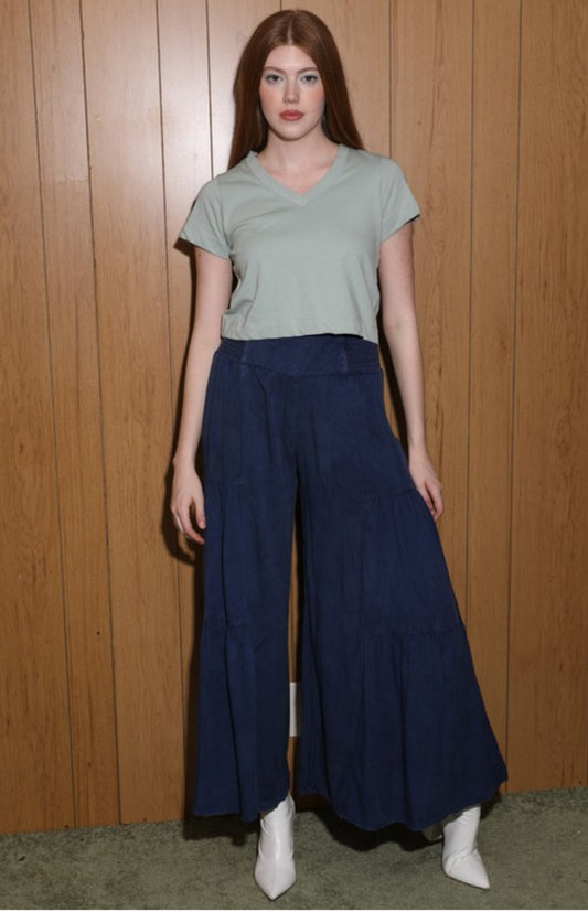 Wide Leg Pants (denim washed )