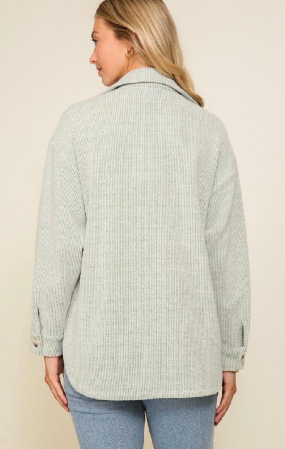 Cozy Oversized Shacket (sage)