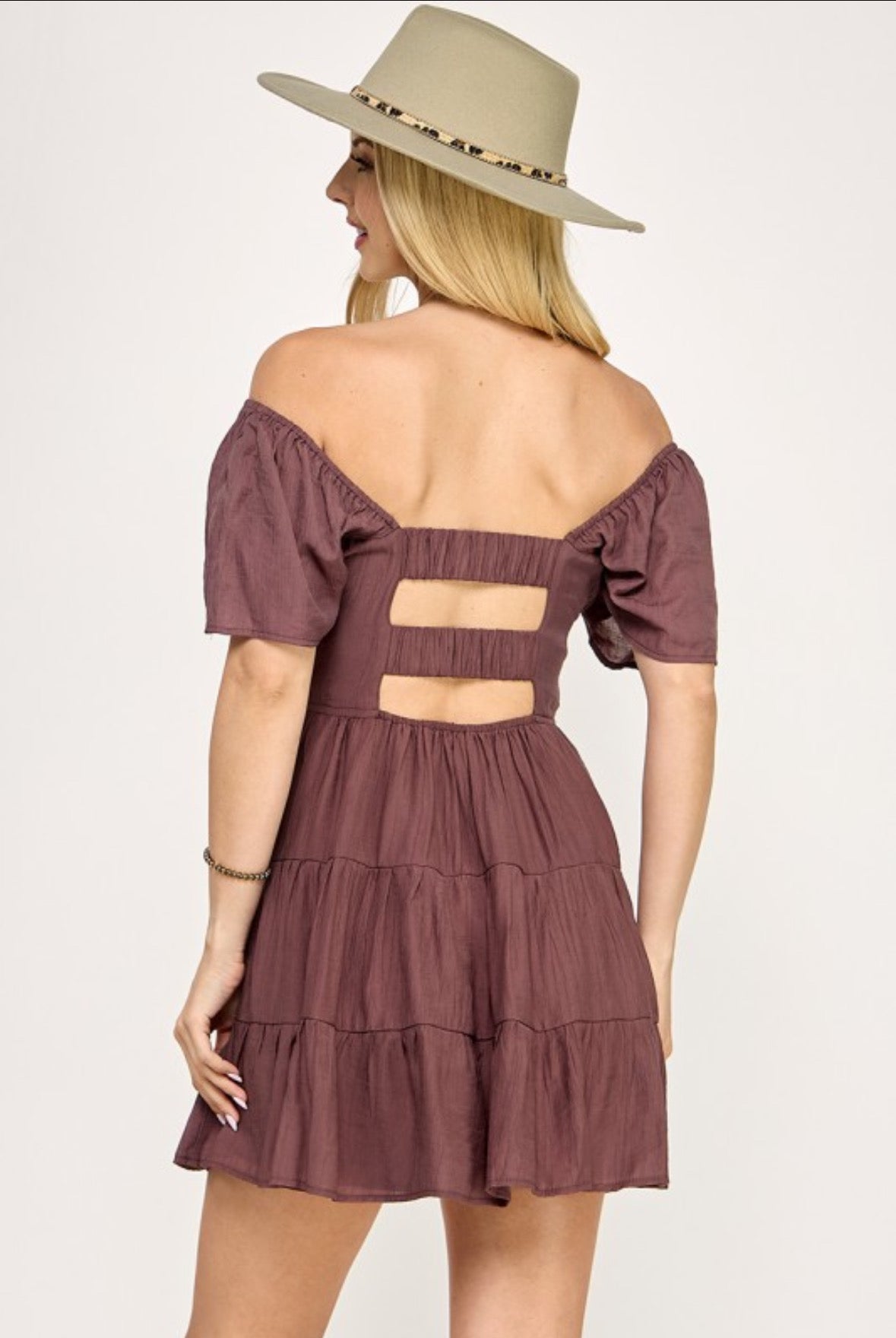 Smocked Tiered Dress with Back Detail